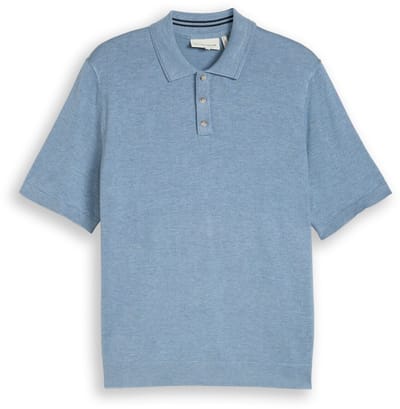 Tom Tailor - Gebreide trui met polokraag - Maat XL - mountain spring blue melange