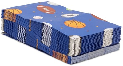 Dailygoods- Geschenkzakken 36-Pack - Sportthema - Papieren Goodie Tassen - Recyclebaar - 5,2 x 8,7 x 3,3 inch - Perfect voor Feestjes - Goodiebags