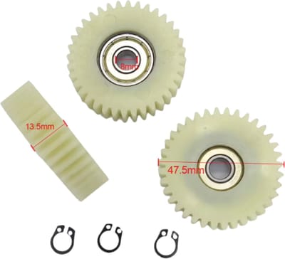 Fatbike tandwiel v20 of v8 kijk goed Versnelling motor 36 Tanden Tandwielen Met 8MM Lagers Wielnaven Elektrische Fiets Nylon Versnelling Voor Motor E-Bike - Fatbike - 47.5X13.5MM alle fatbikes zoals Ouxi Qmwheel enzovoort