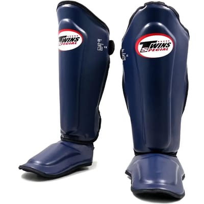 Twins Special SGL-7 Scheenbeschermers Marine Blauw – Muay Thai & Kickboksen – Maat M