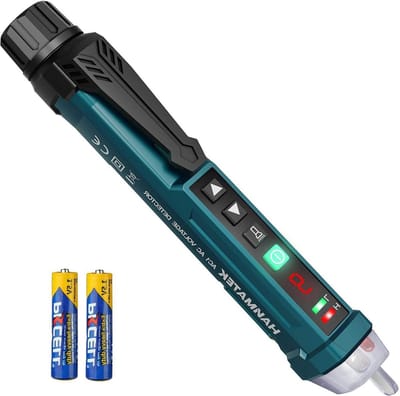 Spanningszoeker - Spanningsdetector voor Elektrische Stroom - Digitale Spanningstester - AC Stroomptester - Doorgangstester - Akoestische Zoemer en Lichtindicator - 12-1000V - 9 Gevoeligheidsniveaus - HANMATEK AC1
