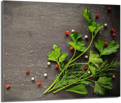 TMK ArtDeko Serie - Glasplaat Bescherming - 60x52 - Peper Motief