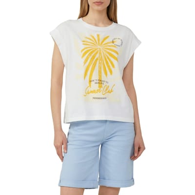 s.Oliver - female - T-shirt met een relaxed fit en folieprint