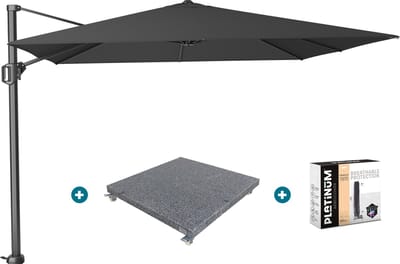 Platinum Challenger Premium T1 3x3 m - Faded Black met voet en hoes
