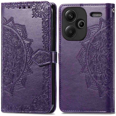 imoshion Hoesje - Geschikt voor Xiaomi Redmi Note 13 Pro Plus (5G) - Mandala Bookcase - Paars