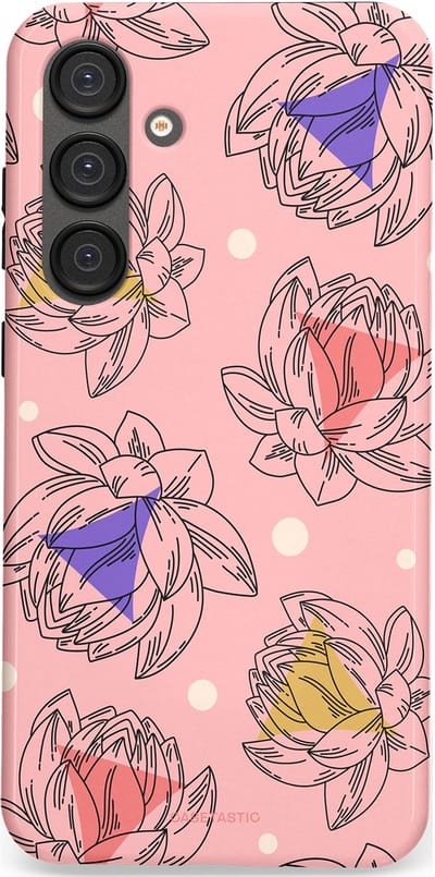 Casetastic Hoesje Geschikt voor Samsung S25 Plus - Stijlvolle Beschermende Duo-layer Case - Bloemen Pastel Roze
