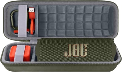 Harde Reiskoffer voor Waterdichte Draagbare Bluetooth Speaker, Geschikt voor JBL Flip 6 en Flip 5, Groen en Duurzaam Ontwerp