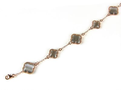 model 5 fiori armband in zilver roze verguld grijs