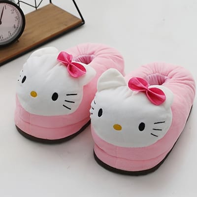Grappige pantoffels | Hello Kitty sloffen | One size fits all maat 32 t/m 38 voor Kinderen, Dames en Heren | Hello Kitty Pantoffel | Zachte binnenschoenen | Sloffen en Pantoffels maat 32, 33, 34, 35, 36, 37 en 38