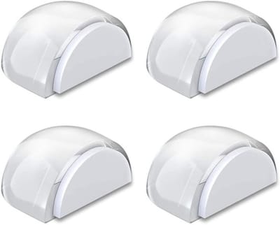 Deurstopper, zelfklevend, 4 stuks, transparante deurstopper, vloer om te plakken, deurbuffer, vloer, wandbuffer ter bescherming van muur en meubels, vloerdeurstopper geschikt voor alle harde vloeren