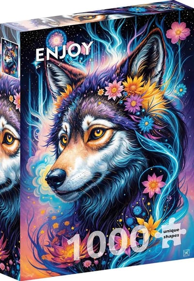 Enjoy Puzzle legpuzzel magische wolf 1000 stukjes kleurrijk.