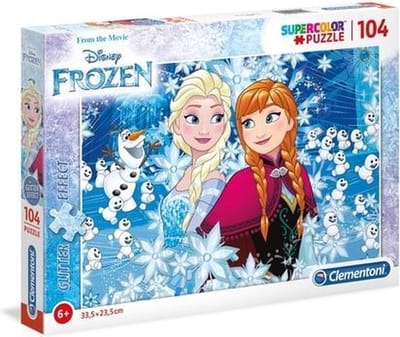 Clementoni - Disney Frozen - Kinderpuzzel - 33.5 x 23.5 cm - 104 Stukjes - Vanaf 6 jaar