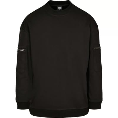 Urban Classics - Training Terry Sweater/trui - M - Zwart