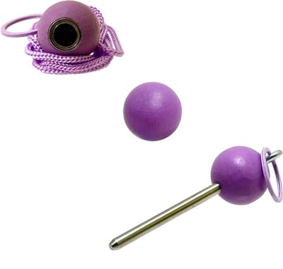 Boulemaus - Jeu de Boules - Bouleset Kleur lichtpaars - 1 Magneet - krachtige magnetische bouleopraper in de vorm van but met koord – 4 kg - 1 Traceur de Terrain -V2A roestvrij staal- 1 but