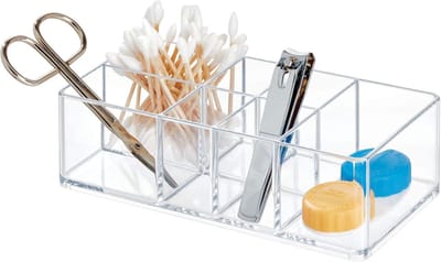 Opbergdoos voor badkamer en apotheekkast met 7 vakken - Transparant kunststof