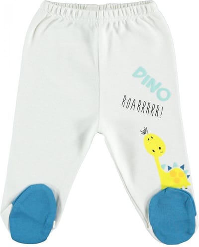 Baby broek jongens - Dino - Broek met voetjes