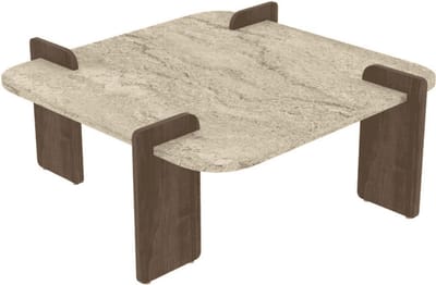 CALICOSY - Salontafel met vierkant tafelblad L90 cm ORIGIN