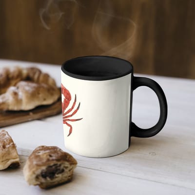 Magische Mok - Foto op Warmte Mokken - Koffiemok - Krab - Felrood - Poten - Magic Mok - Beker - 350 ML - Theemok