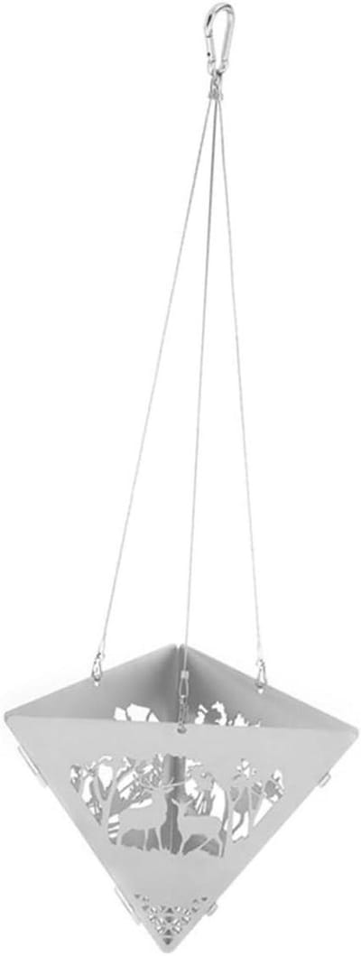 Hangende Vuurplaats - Buitenoven Driehoek - Buiten Koken - Creatief Hol Ontwerp - 71x22x22CM - Zilver