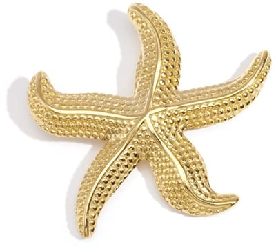 Zeester Broche & Haarspeld Goudkleurig – Boho Haaraccessoire – Zeester Speld voor Haar of Kleding – 4,5 cm