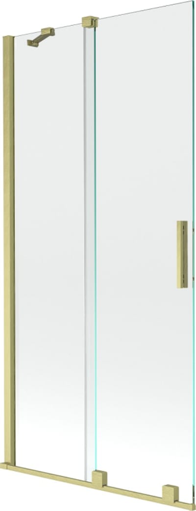 Mexen Velar badwand 2-delige schuifwand 90 x 150 , transparant, goud geborsteld - 896-090-000-01-55