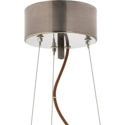By Rydéns hanglamp Gemma, bruin, staal, glas, E27