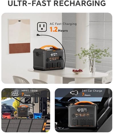 Powerstation – Draagbare Accu – Mobiele Energiebron – Noodstroom – Camping Generator – 1100+ Wh Capaciteit – 1200 Watt Vermogen