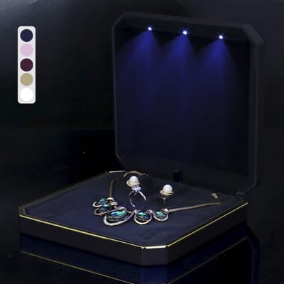 Dailygoods- Sieradenbox Grote - Sieradendoos - Halskettingen/Ringen - LED Verlichting - Elegant Design - Hoogwaardig Materiaal - Sieradenkoffer