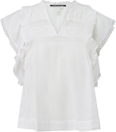 Katoenen blouse voor vrouwen QS Regular Fit