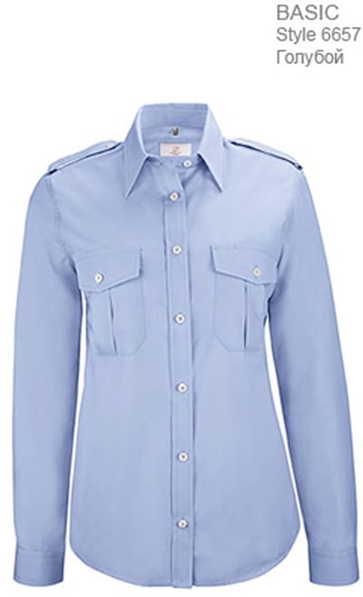 Damesblouse, recht model (silhouet), Pilot, comfortabele pasvorm, ST6657, Greiff | Maat 42 | Lange mouw