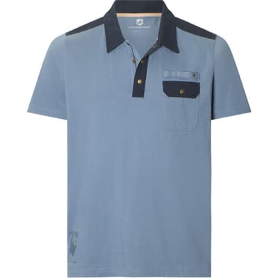 Jan Vanderstorm herren Poloshirt - 52/54 - blauw - Plus Size