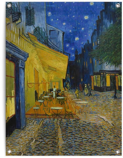Tuinposter Van Gogh - café de nuit - 80 x 60 - Canvas - REINDERS