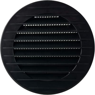 Ventilatierooster Rond - Afsluitrooster Ontluchting - Toevoer Afvoerlucht - Geïntegreerde Insectenwering - Ø 90 mm - Antraciet