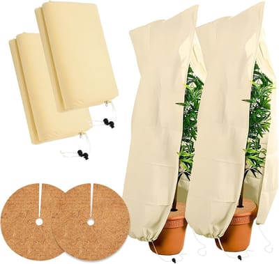 stuks winterhoes voor buitenplanten 80 x 120 cm Ademende winterhoes voor buitenplanten Herbruikbare winterhoes Winterhoes voor boom- palmboom- balkon