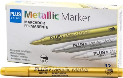 Permanente marker voor schrijven en markeren op donkere ondergronden, Goud