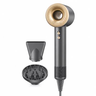 High-speed hair dryer - 1600 W - ionic and hot/cold air - concentrator nozzle - grey