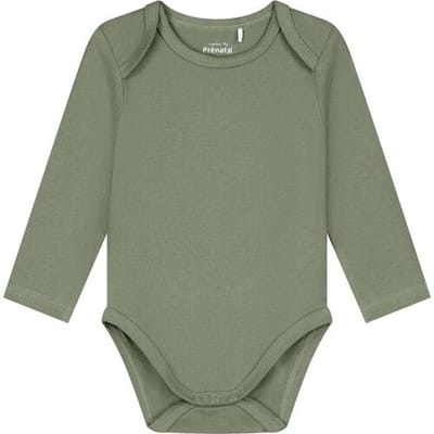 Prénatal romper basis Light Khaki Green 50/56 unisex