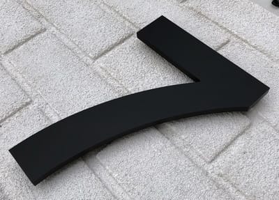 Promessa-Design - Huisnummer 7 Zwart Mat Acrylaat Groot - Hoogte 30 cm - Dikte 10 mm - onderhoudsvrij - Type Acrylaat/30/MatZwart/Arial.