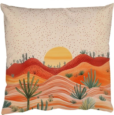 Sierkussens - Kussentjes Woonkamer - 50x50 cm - Landschap - Heuvels - Zonsondergang