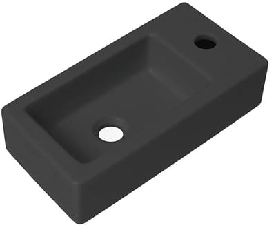DutchLine - Crea Mini Fontein - Mat Zwart - Kraangat Rechts
