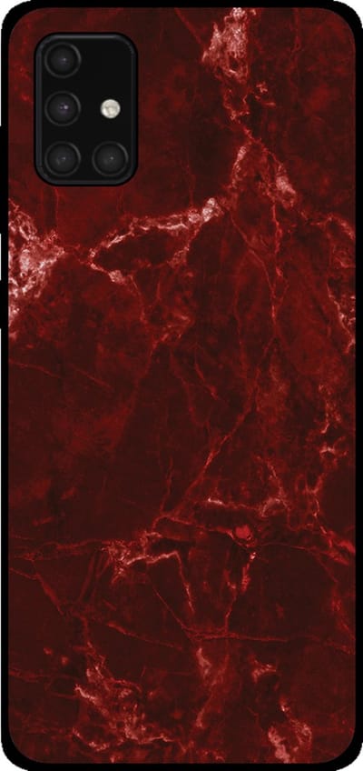 Smartphonica Telefoonhoesje voor Samsung Galaxy A71 4G met marmer opdruk - TPU backcover case marble design - Rood geschikt voor Samsung Galaxy A71 4G