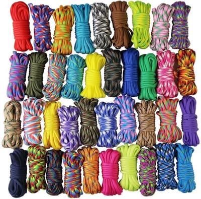 Paracord Set 20 Stuks - Multifunctioneel - Duurzaam Nylon - 3 Meter per Stuk - 4mm Diameter - Ideaal voor Handwerken - Koord