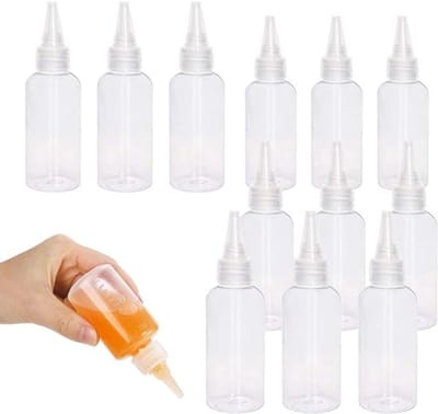 Set van 12 transparante flessen voor specerijen - 15 en 20 ml