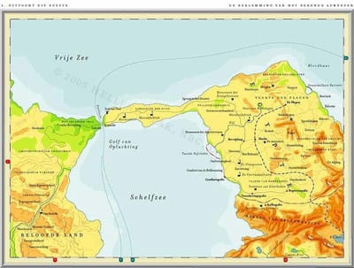 Uittocht - Poster - Kaart uit de Atlas van het Bijbelse Continent - Jean Klare -  30 x 40 cm