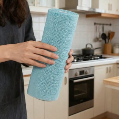 30 Herbruikbare Microvezeldoekjes, Handafscheurbare Schoonmaakdoeken, Multifunctionele Huishoudelijke Schoonmaakproducten, Keukendoek Vervanging, Schoonmaakgereedschap 30pcs/roll
