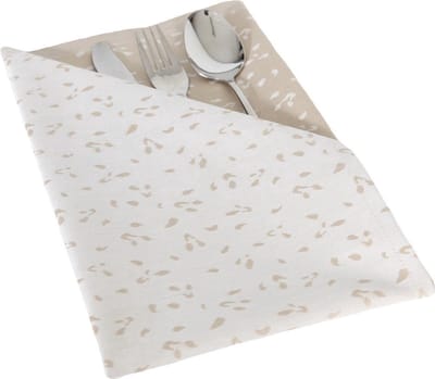 Damast Tafelkleed, 380x160cm, Rio Taupe, De Witte Lietaer
