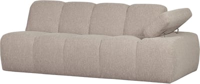 WOOOD Mojo 2-Zits Bank Met Arm Rechts - Bouclé - Beige - 74x200x97