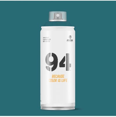 MTN94 Donker Turquoise spuitverf - 400ml lage druk en matte afwerking