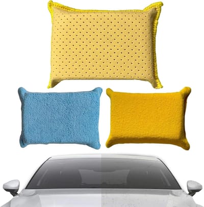 Auto Waspad - Detail Spons - Auto Reinigen - Samengestelde laag - 12 x 8 x 4 cm - Uniek