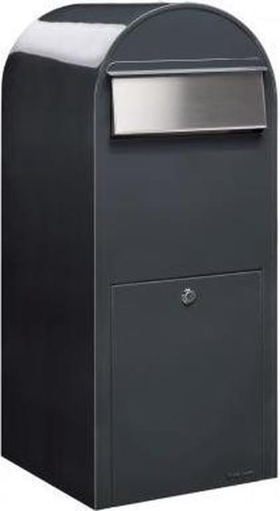 BOBI Brievenbus Jumbo - RAL 7016 - Donkergrijs en RVS Klep